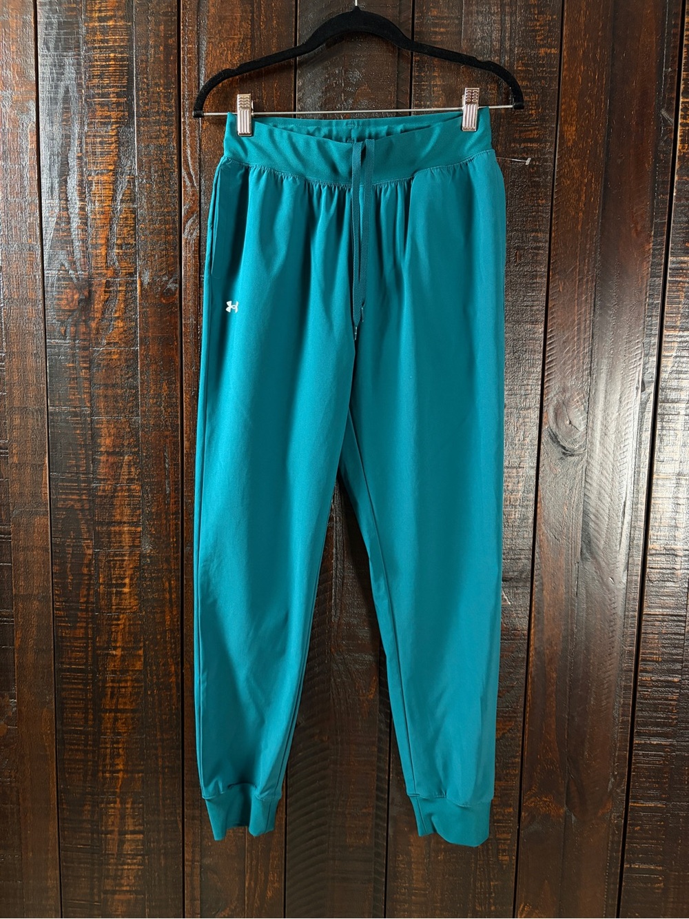 Under Armour Rival Women's High-Rise Woven Pants Teal/White Small